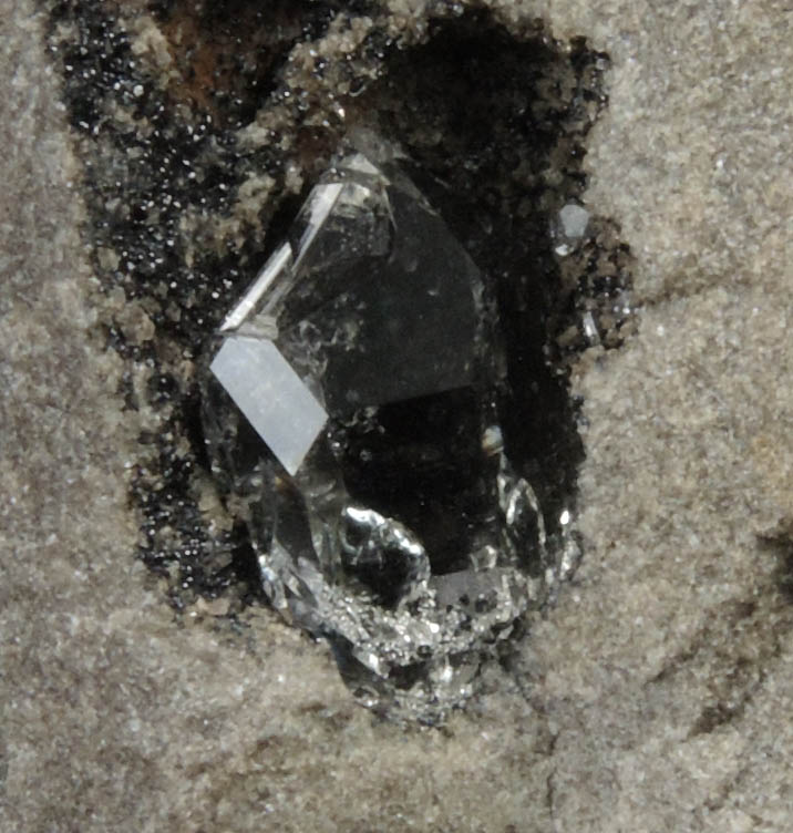 Quartz var. Herkimer Diamond in dolostone cavity from Ace of Diamonds Mine, Middleville, Herkimer County, New York