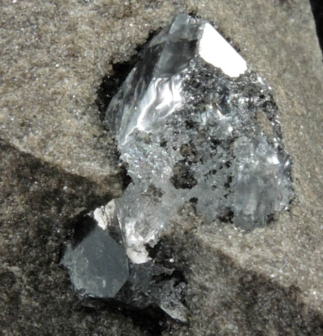 Quartz var. Herkimer Diamond in dolostone cavity from Ace of Diamonds Mine, Middleville, Herkimer County, New York