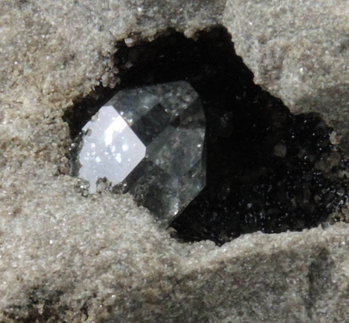 Quartz var. Herkimer Diamond in dolostone cavity from Ace of Diamonds Mine, Middleville, Herkimer County, New York