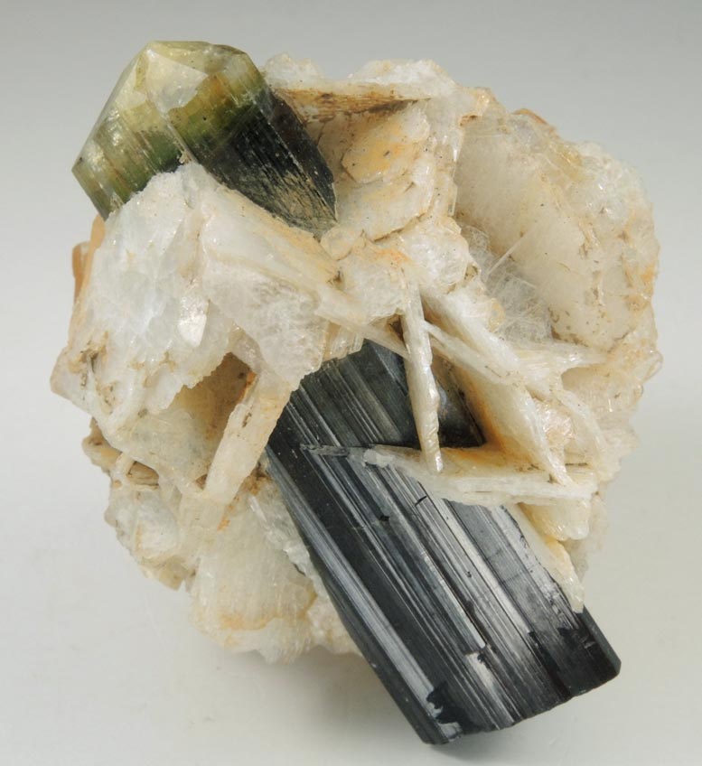 Elbaite Tourmaline with Albite var. Cleavelandite from Stak Nala, Skardu Road, Baltistan, Gilgit-Baltistan, Pakistan