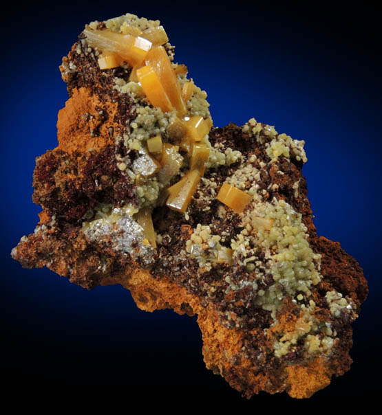 Wulfenite with Mimetite from Mina Ojuela, Campana Vein, Level 7, Mapimi, Durango, Mexico