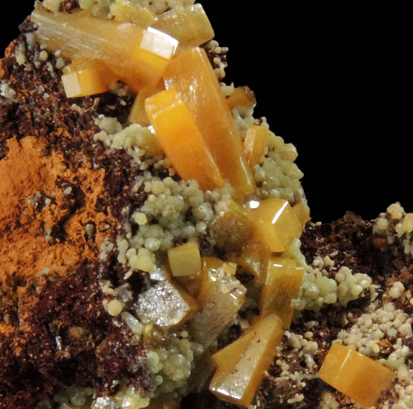 Wulfenite with Mimetite from Mina Ojuela, Campana Vein, Level 7, Mapimi, Durango, Mexico