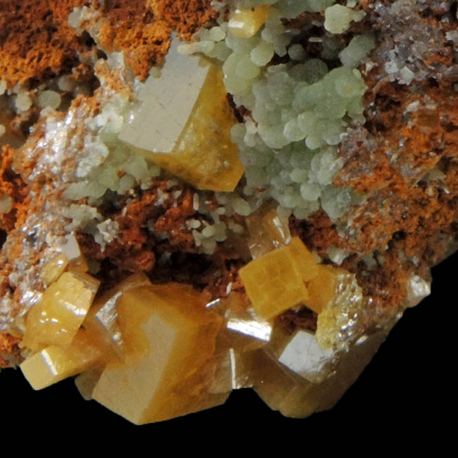 Wulfenite with Mimetite from Mina Ojuela, Campana Vein, Level 7, Mapimi, Durango, Mexico