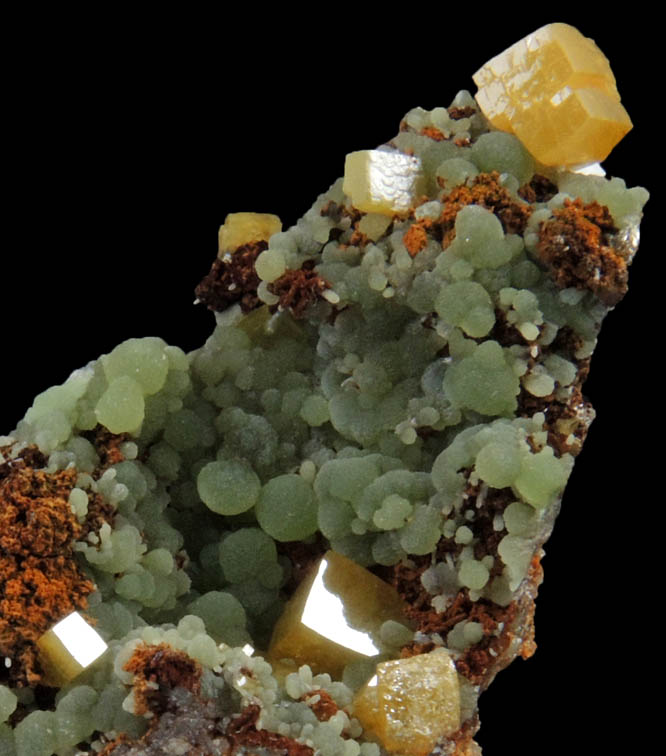 Wulfenite with Mimetite from Mina Ojuela, Campana Vein, Level 7, Mapimi, Durango, Mexico