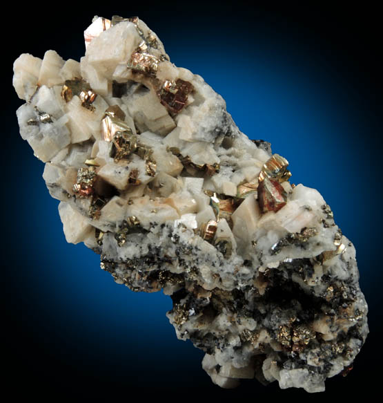 Pyrite on Dolomite from Eagle Mine, Gilman, Eagle County, Colorado