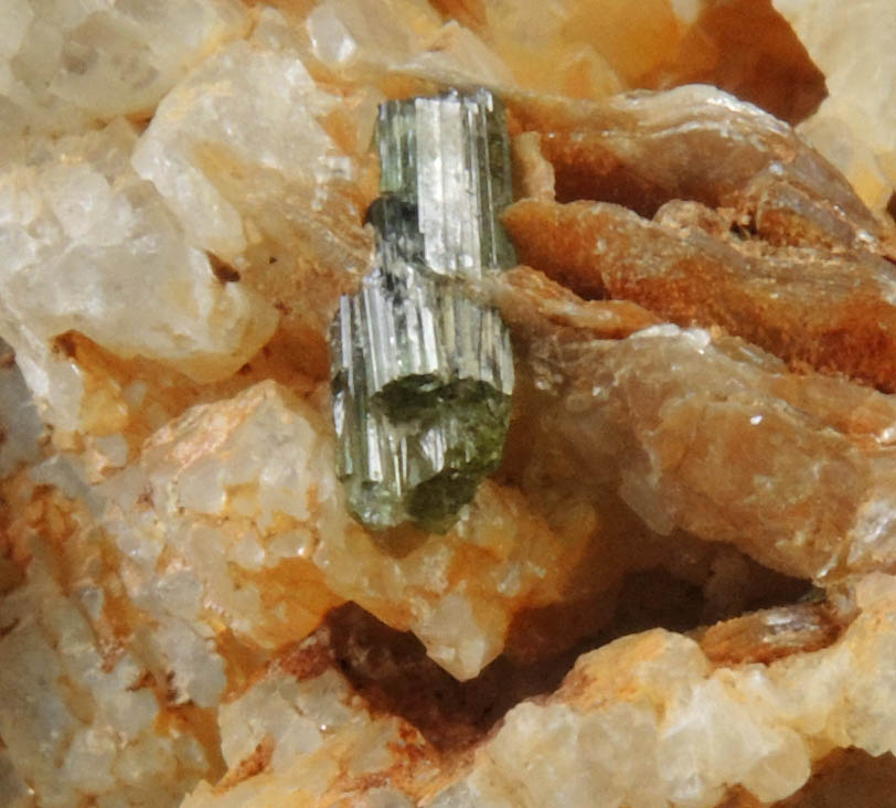 Albite, Elbaite Tourmaline, Fluorapatite from Pulsifer Quarry, Mount Apatite, Auburn, Androscoggin County, Maine