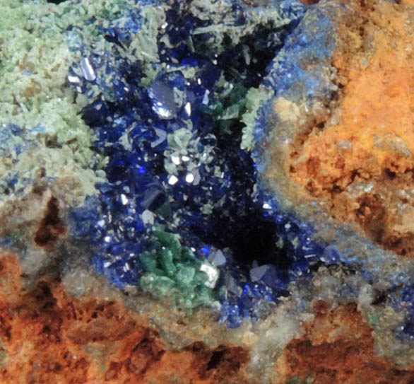 Azurite with Malachite pseudomorphs after Azurite from Bisbee Open Pit, Warren District, Cochise County, Arizona