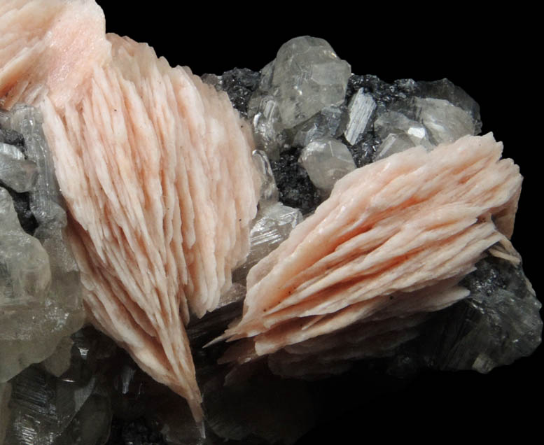 Barite with Cerussite over Galena from Mibladen, Haute Moulouya Basin, Zeida-Aouli-Mibladen belt, Midelt Province, Morocco