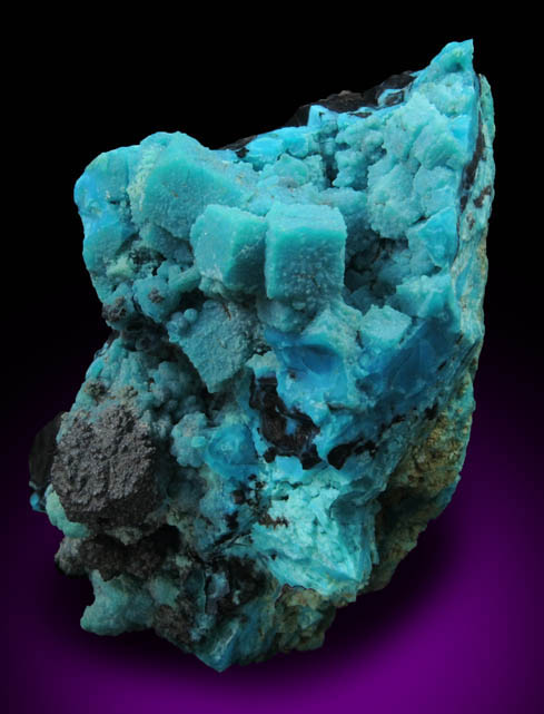 Chrysocolla pseudomorphs after Boleite from Boleo District, near Santa Rosala, Baja California Sur, Mexico (Type Locality for Boleite)