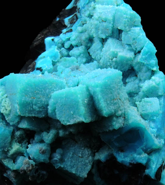 Chrysocolla pseudomorphs after Boleite from Boleo District, near Santa Rosala, Baja California Sur, Mexico (Type Locality for Boleite)