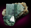 Fluorite on Quartz with minor Galena from Rogerley Mine, Frosterley, County Durham, England