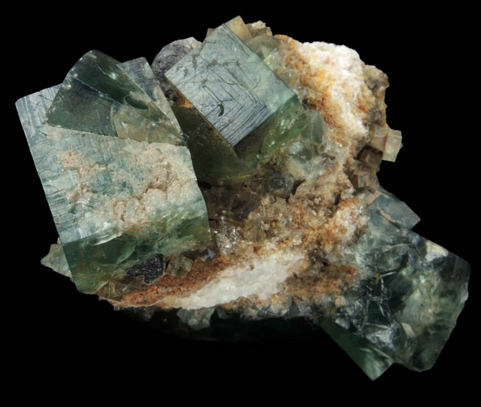 Fluorite on Quartz with minor Galena from Rogerley Mine, Frosterley, County Durham, England