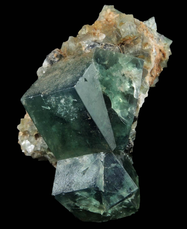 Fluorite on Quartz with minor Galena from Rogerley Mine, Frosterley, County Durham, England