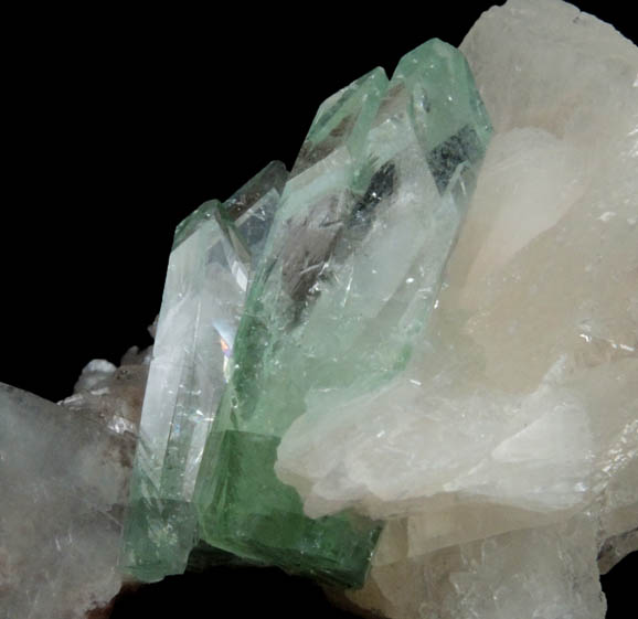 Apophyllite on Stilbite from Jalgaon, Maharashtra, India