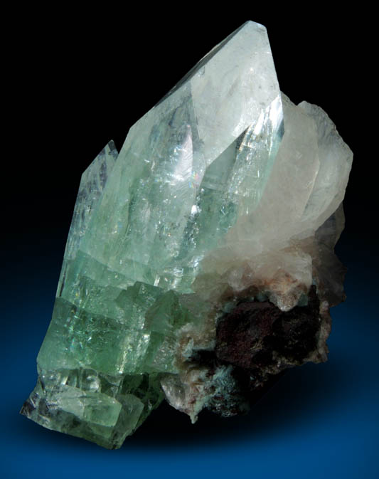 Apophyllite on Stilbite from Jalgaon, Maharashtra, India