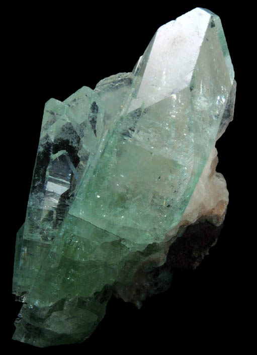 Apophyllite on Stilbite from Jalgaon, Maharashtra, India