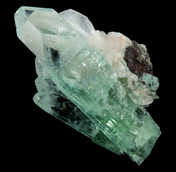 Apophyllite on Stilbite from Jalgaon, Maharashtra, India