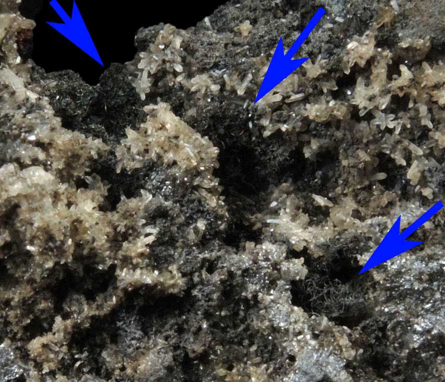 Silver wire crystals on Quartz from Sunnyside Mine, Eureka District, San Juan County, Colorado