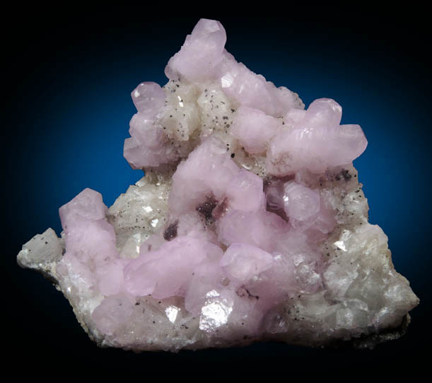 Calcite (cobalt-rich) on Calcite from Bou Azzer District, Anti-Atlas Mountains, Tazenakht, Ouarzazate, Morocco