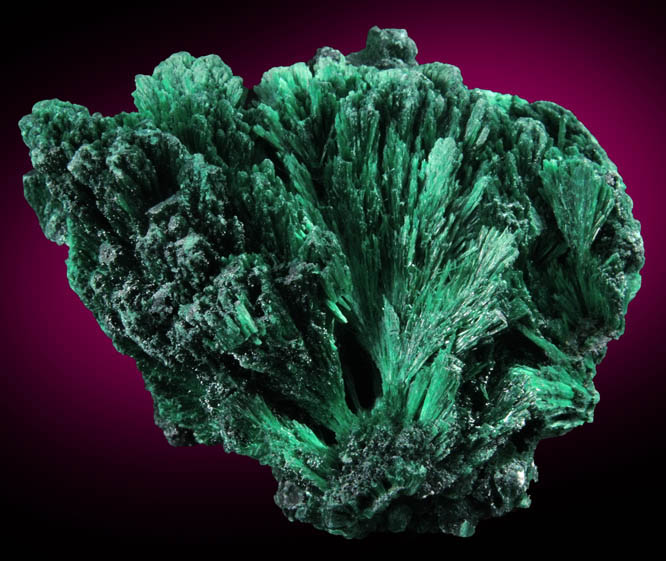 Malachite from Kolwezi Mining District, 240 km WNW of  Lubumbashi, Katanga Copperbelt, Lualaba Province, Democratic Republic of the Congo