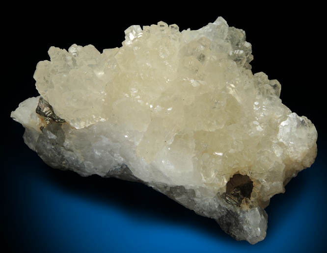 Calcite with Pyrite from Santa Eulalia District, Aquiles Serdn, Chihuahua, Mexico