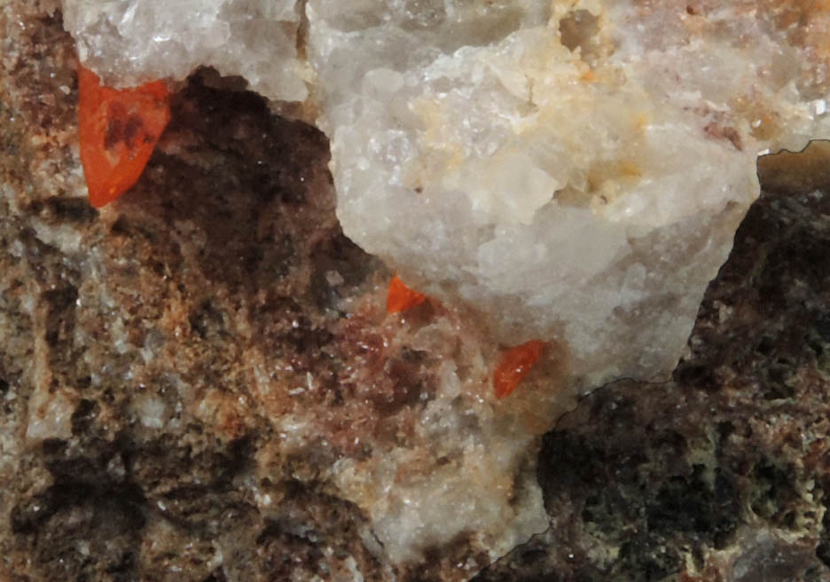 Willemite, Quartz, Wulfenite from Red Cloud Mine, Silver District, La Paz County, Arizona