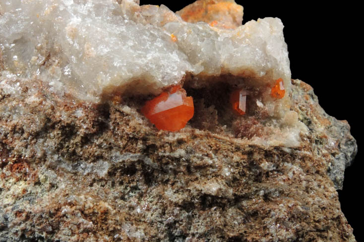 Willemite, Quartz, Wulfenite from Red Cloud Mine, Silver District, La Paz County, Arizona