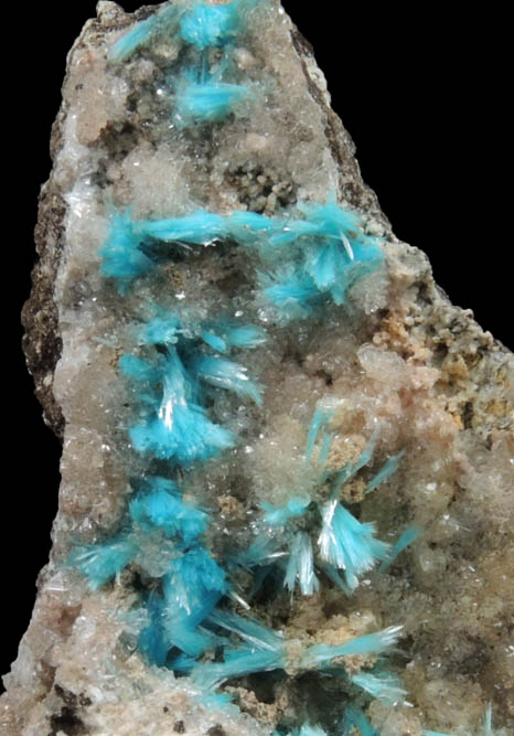 Aurichalcite on Hemimorphite from 79 Mine, Banner District, near Hayden, Gila County, Arizona