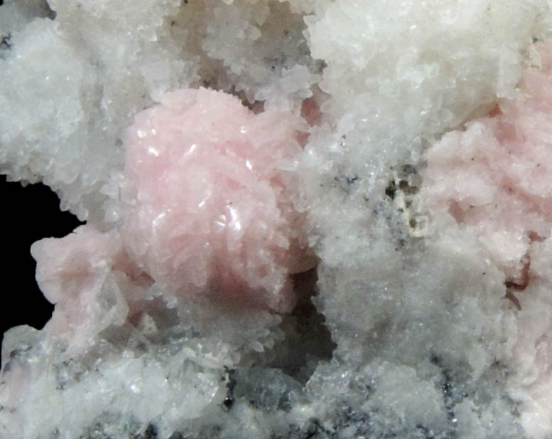 Rhodochrosite and Fluorite on Quartz from Mina el Potos, Santa Eulalia District, Aquiles Serdn, Chihuahua, Mexico