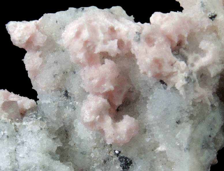 Rhodochrosite and Fluorite on Quartz from Mina el Potos, Santa Eulalia District, Aquiles Serdn, Chihuahua, Mexico