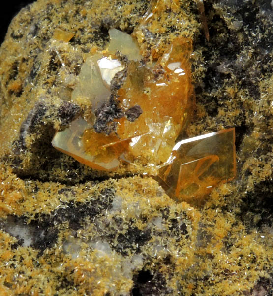 Mimetite and Wulfenite from San Francisco Mine, Cerro Prieto, north of Cucurpe, Sonora, Mexico