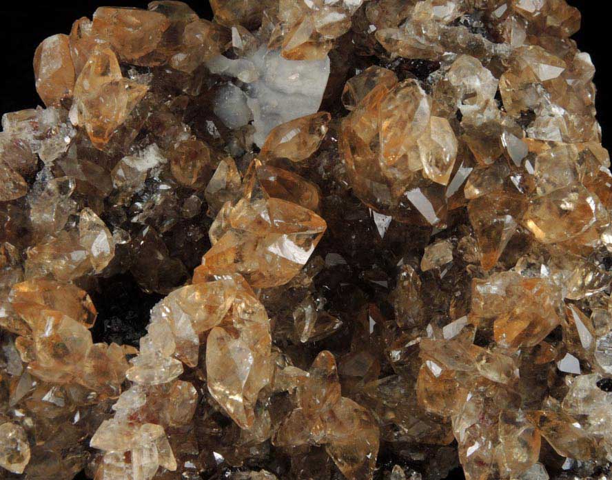Calcite on Sphalerite and Dolomite from Elmwood Mine, Carthage, Smith County, Tennessee