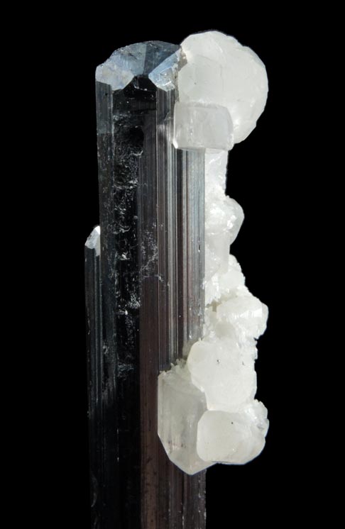 Stibnite with Calcite from Xikuangshan, 12 km northeast of Lengshuijiang, Hunan Province, China