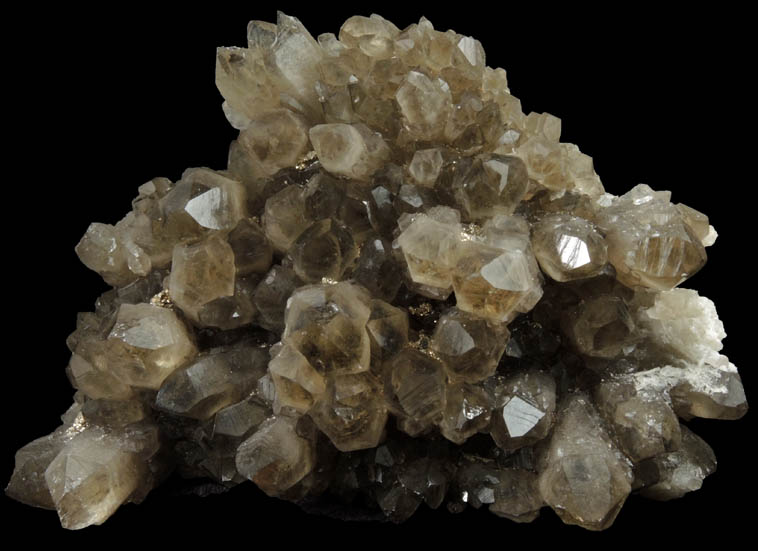 Quartz var. Smoky Quartz with Pyrite from Cavnic Mine (Kapnikbanya), Maramures, Romania