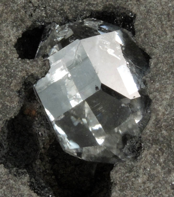 Quartz var. Herkimer Diamond in dolostone cavity from Ace of Diamonds Mine, Middleville, Herkimer County, New York