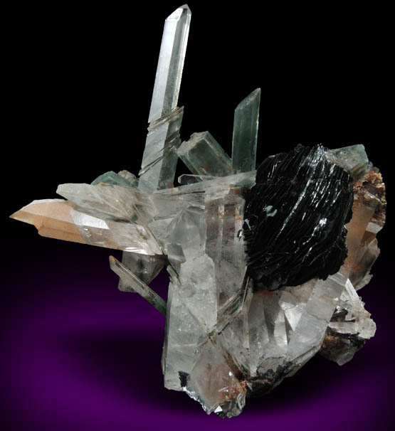 Hematite on Quartz with Chlorite inclusions from Jinlong, northeast of Guangzhou, Longchuan, Guangdong Province, China