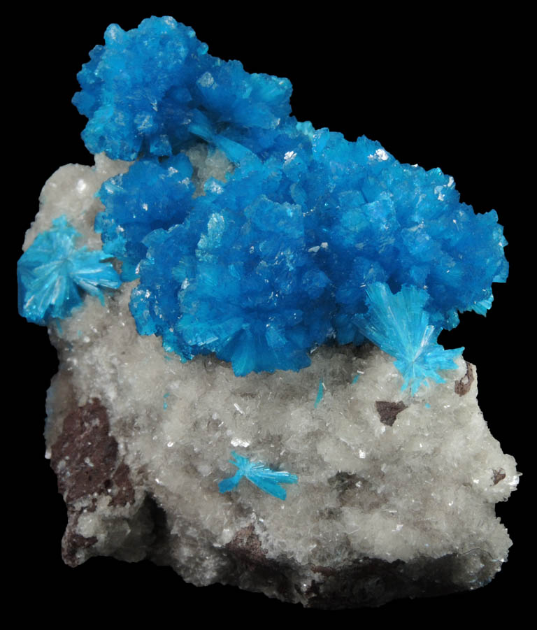 Cavansite on Stilbite-Ca from Wagholi Quarry, Maharashtra, India