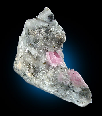 Rhodochrosite on Quartz from American Tunnel, Sunnyside Mine, Eureka District, San Juan County, Colorado