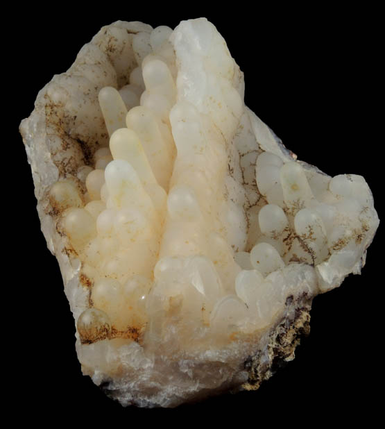 Quartz var. Stalactitic Chalcedony from Sidi Rahal, 10 km east-northeast of At Ourir, El Kela des Sraghna, Morocco