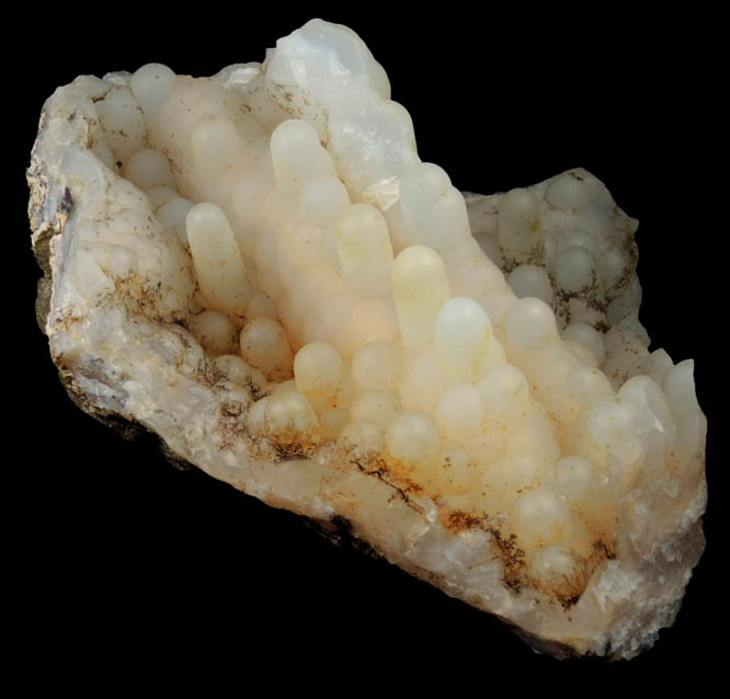 Quartz var. Stalactitic Chalcedony from Sidi Rahal, 10 km east-northeast of At Ourir, El Kela des Sraghna, Morocco