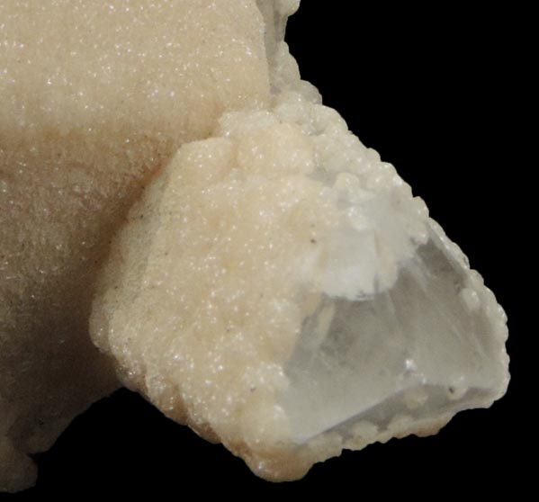 Calcite with Dolomite coating on Quartz from Droujba Mine, Laki Obshtina, Rhodope Mountains, Bulgaria