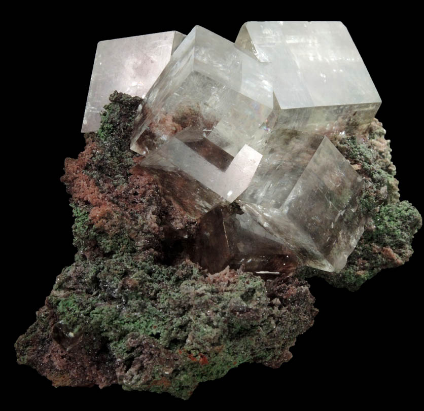 Calcite with Duftite from Tsumeb Mine, Otavi-Bergland District, Oshikoto, Namibia (Type Locality for Duftite)