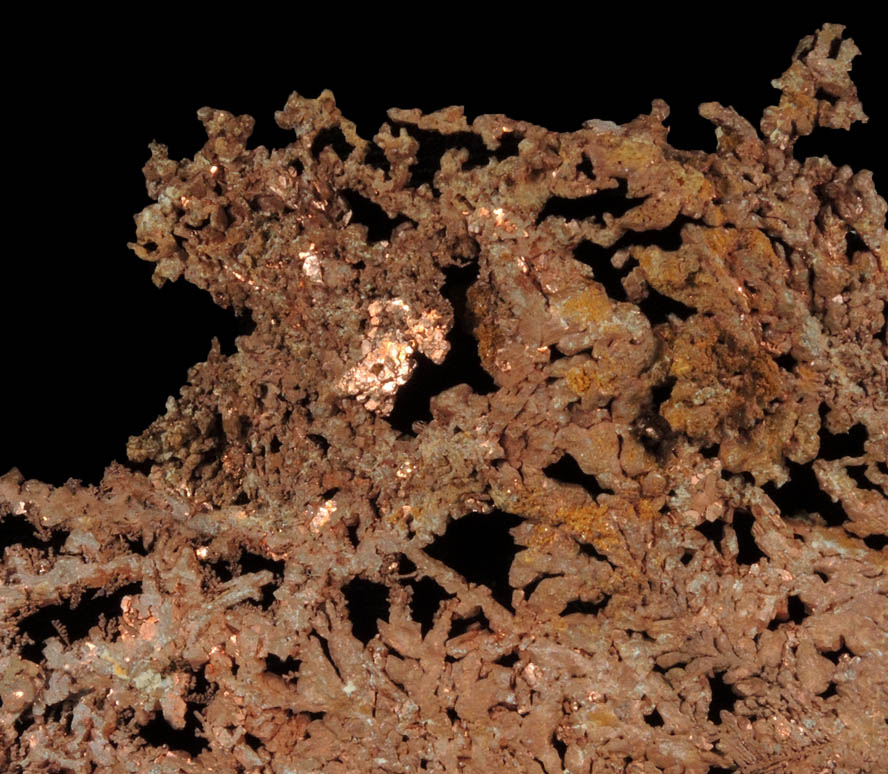 Copper (crystallized) from Ray Mine, Mineral Creek District, Pinal County, Arizona