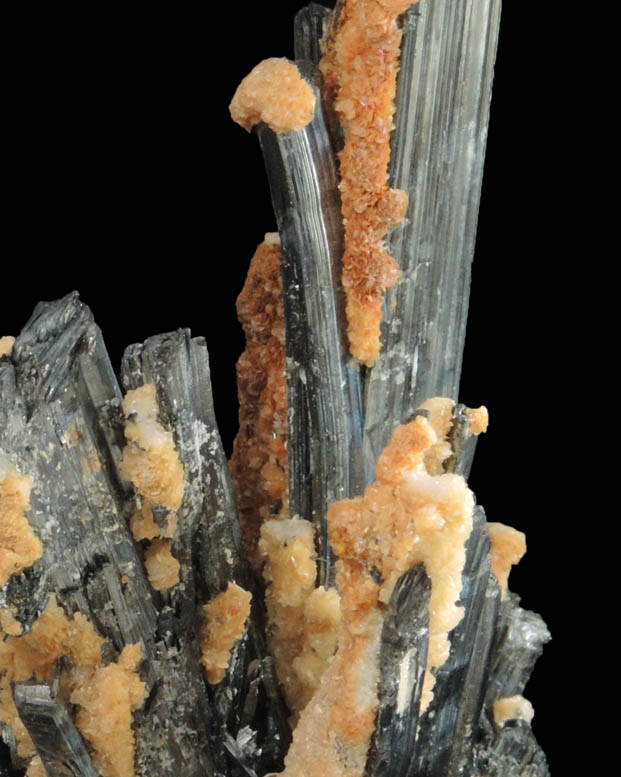 Stibnite with Calcite coating from Baia Sprie (Felsbnya), Maramures, Romania