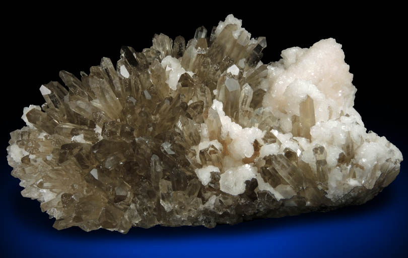 Quartz var. Smoky Quartz with Dolomite from Cavnic Mine (Kapnikbanya), Maramures, Romania