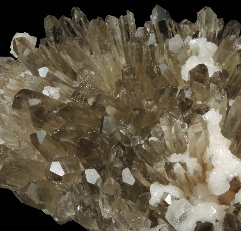 Quartz var. Smoky Quartz with Dolomite from Cavnic Mine (Kapnikbanya), Maramures, Romania