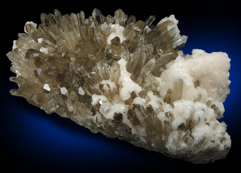 Quartz var. Smoky Quartz with Dolomite from Cavnic Mine (Kapnikbanya), Maramures, Romania