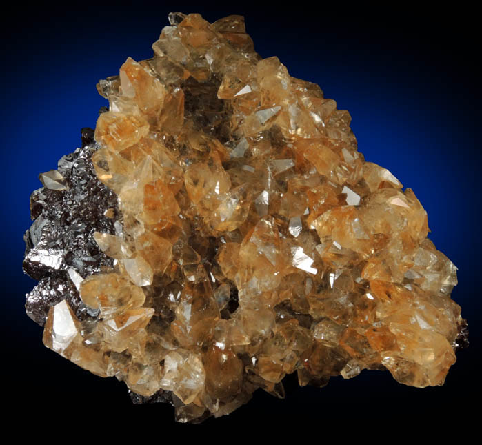 Calcite over Sphalerite from Elmwood Mine, Carthage, Smith County, Tennessee