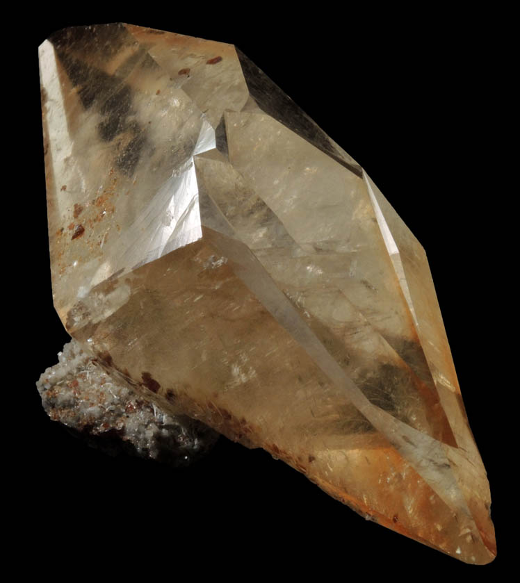 Calcite (twinned crystals) with Sphalerite inclusions from Elmwood Mine, Carthage, Smith County, Tennessee
