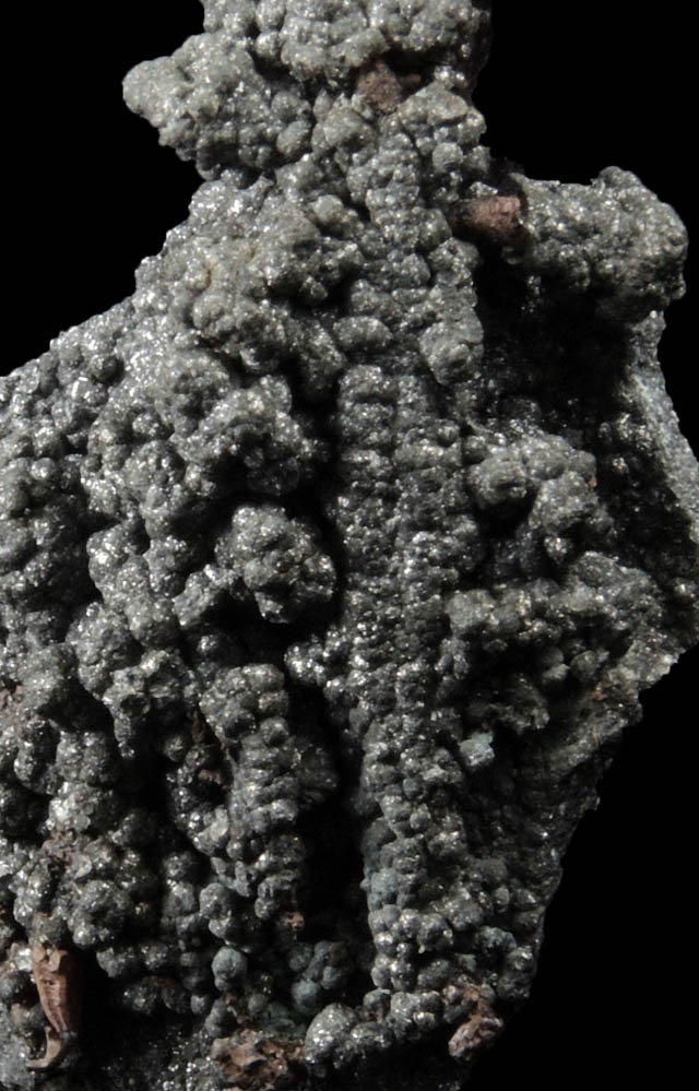 Delafossite on native Copper crystals from Calumet and Arizona Mine, Bisbee, Warren District, Cochise County, Arizona